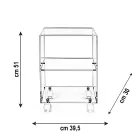 Objektwagen mit Plexiglasrädern, hergestellt in Italien – Rudolf Viadurini