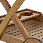 Garten-Lebensmittelwagen im Design aus Akazienholz – Roxen Viadurini