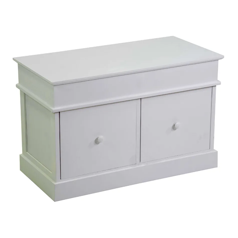 Indoor-Truhe aus Holz mit 2 Schubladen - Meduse Viadurini