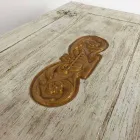 Truhe handgefertigt aus Massivholz mit Goldprofilen Made in Italy - Caio Viadurini