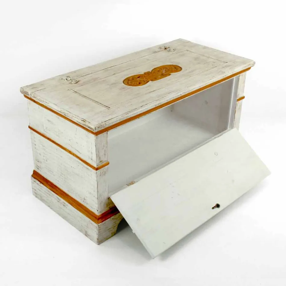 Truhe handgefertigt aus Massivholz mit Goldprofilen Made in Italy - Caio Viadurini