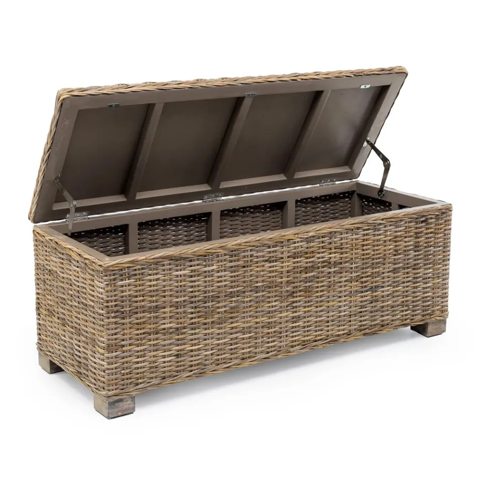 Outdoor-Truhe aus Naturfaser von Kubù - Nogitsune Viadurini