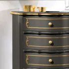 Schlafzimmerkommode mit 5 klassischen Holzschubladen Made in Italy - Leonor Viadurini