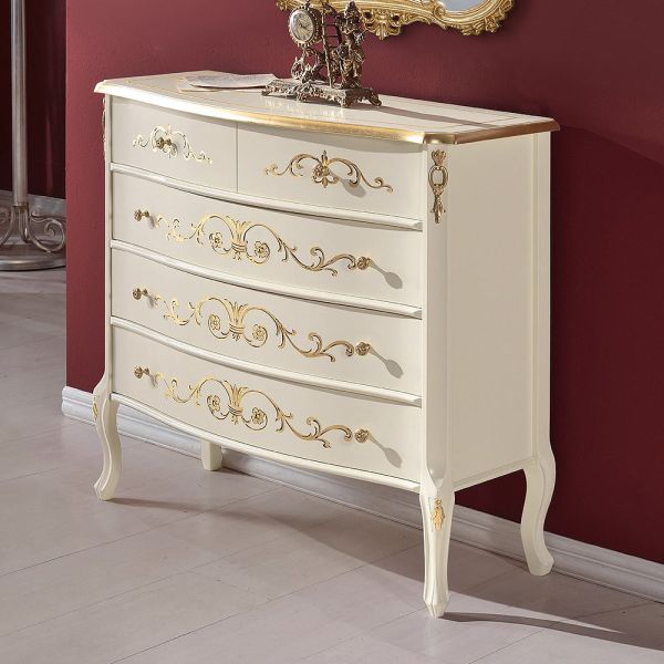 Klassische schlafzimmerkommode aus holz made in italy - katerine