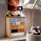 Kommode mit Schubladen in allen Farben und verschiedenen Griffen, hergestellt in Italien – Aditya Viadurini