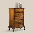 Holzkommode im klassischen Stil mit 7 oder 5 Schubladen Made in Italy - Richard Viadurini