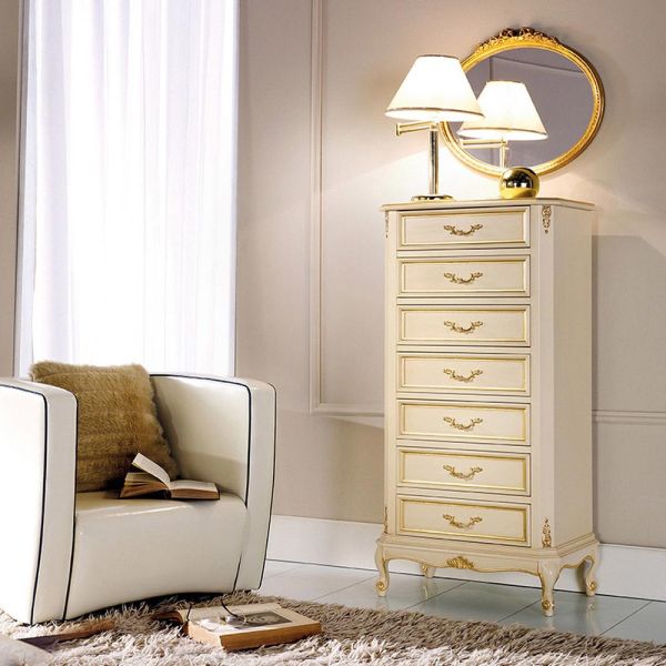 Holzkommode im klassischen stil mit 7 oder 5 schubladen made in italy - richard
