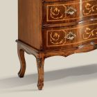 Kommode im klassischen Stil aus Holz mit 3 Schubladen Made in Italy - Elegant Viadurini