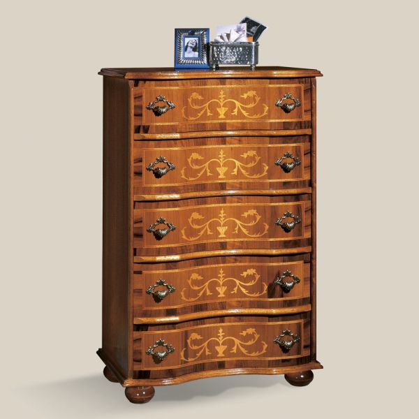 Kommode im klassischen stil aus holz mit schubladen made in italy - elegant