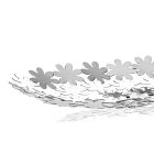 Silbernes Metall-Taschentablett-Mittelstück Luxuriöses Blumendekor - Pinko Viadurini