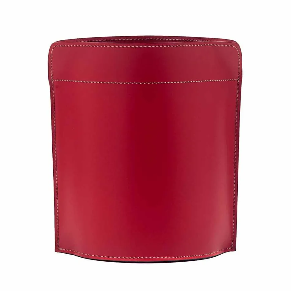 Papierkorb aus recyceltem Canistro-Leder in Italien Viadurini