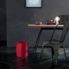 Papierkorb aus recyceltem Canistro-Leder in Italien Viadurini