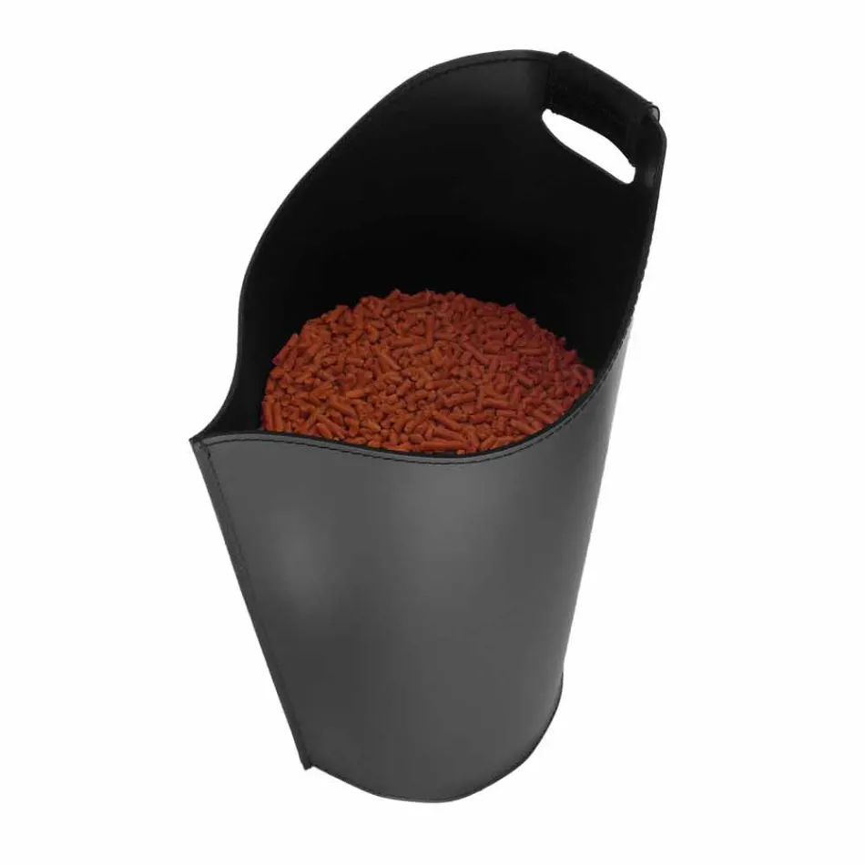 Indoor Pellethaltekorb Leder 15 Kg Sapel Design Viadurini