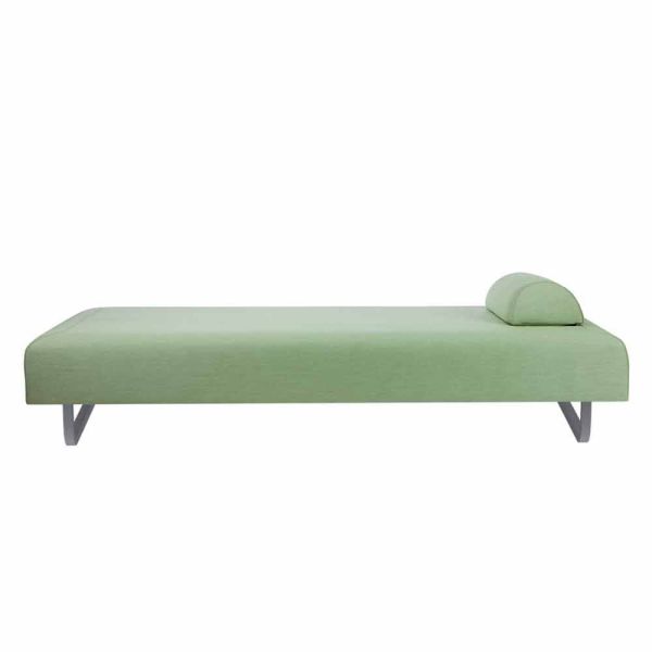 Outdoor design chaiselongue aus metall und stoff made in italy - selia