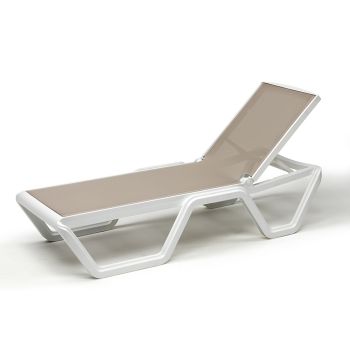 Outdoor Chaiselongue in Tecnopoliero Made in Italy 2 Stück - Holland
