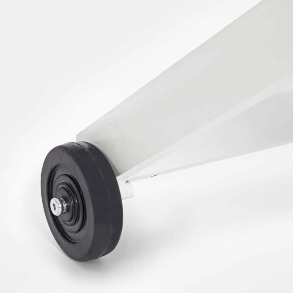 Outdoor Chaise Longue aus Textilene und Aluminium mit Rädern, 4 Stück - Babilonia Viadurini