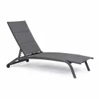 Outdoor Chaise Longue aus Textilene und Aluminium mit Rädern, 4 Stück - Babilonia Viadurini