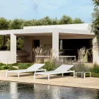 Garten-Chaiselongue mit oder ohne hochwertige Matratze – Filomenalet Viadurini