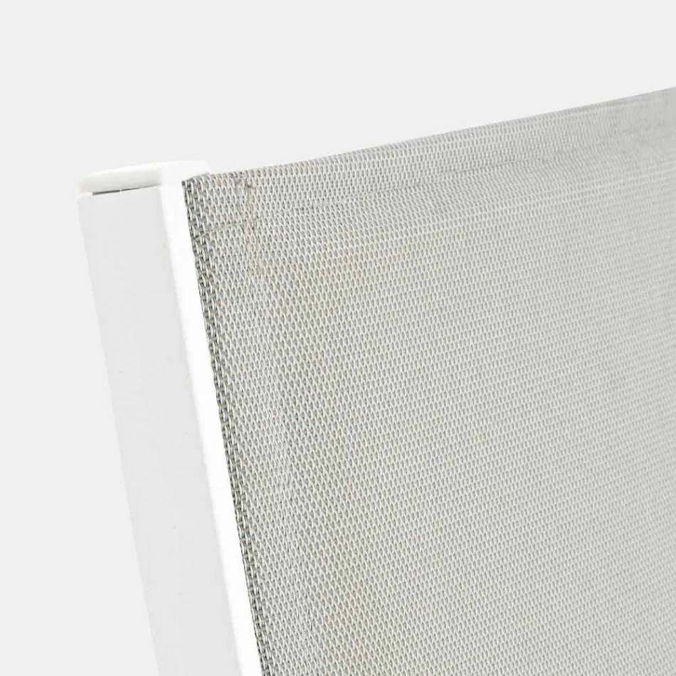 Garten Chaiselongue mit Rädern und liegender Rückenlehne, 4 Stück - Babilonia Viadurini