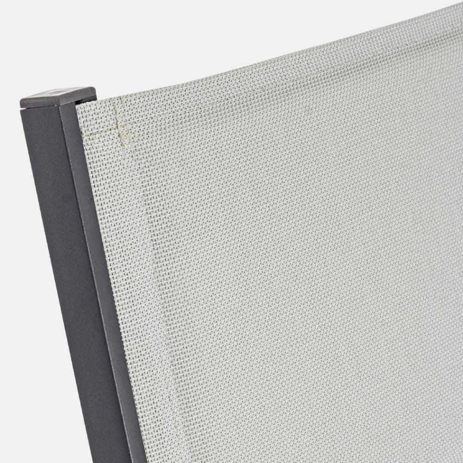 Garten Chaiselongue mit Rädern und liegender Rückenlehne, 4 Stück - Babilonia Viadurini