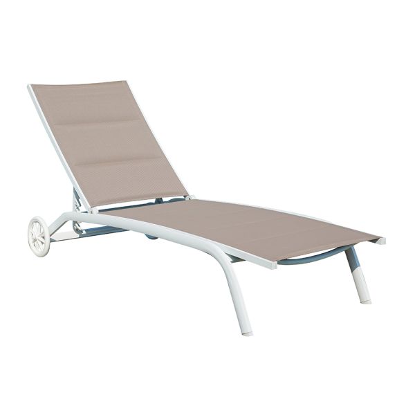 Gartenliege aus aluminium mit sitz aus textilene - zohra