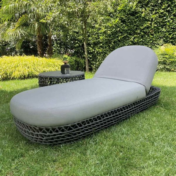 Gummi garten chaiselongue mit seil gewebte struktur - shuffle