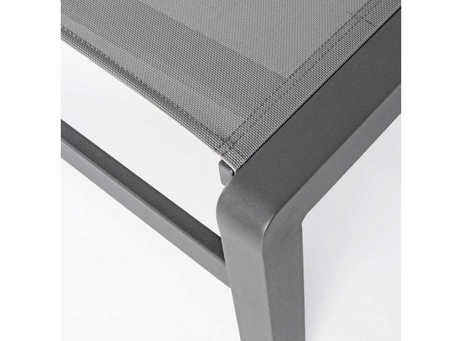 Liegende Garten-Chaiselongue aus Aluminium, Homemotion, 4 Stück – Lester Viadurini