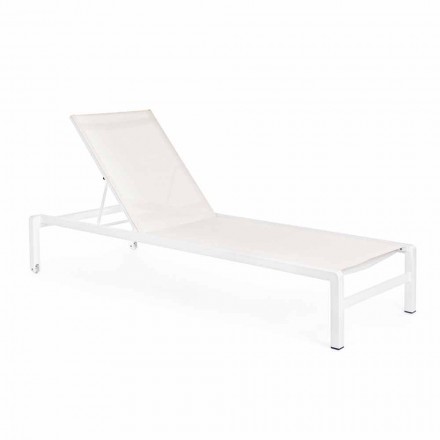 Homemotion Aluminium Liege Garten Chaiselongue, 4 Stück - Lester Viadurini