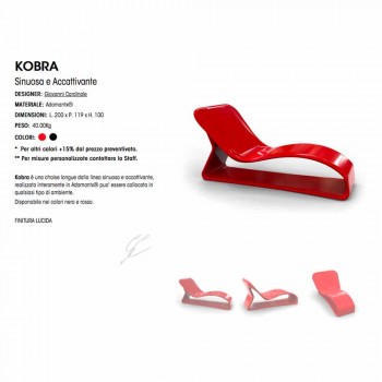Chaiselongue Design Moderne Kobra Made in Italy