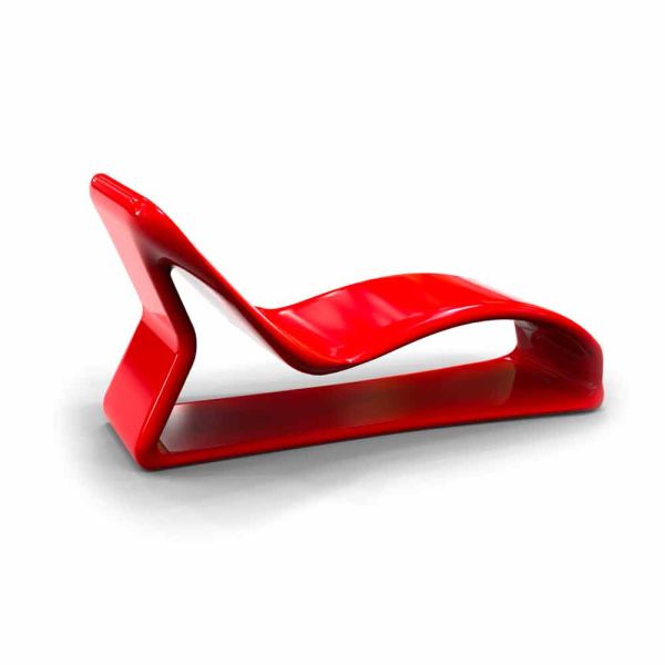 Chaise longue in modernem design kobra made in italy