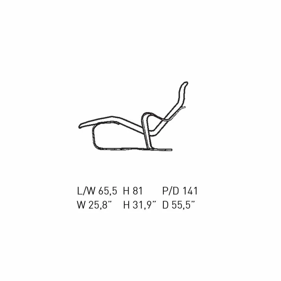 Chaiselongue aus Birkenholz mit Baumwollsitz Made in Italy - Fortaleza Viadurini