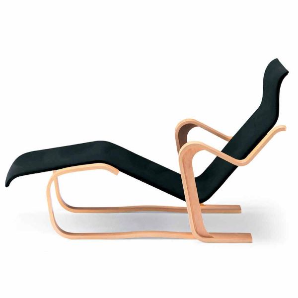 Chaiselongue aus holz mit sitz aus baumwolle made in italy - formentera
