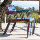 Outdoor-Chaiselongue mit Metallfußstütze Made in Italy - Amina Viadurini