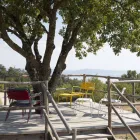 Outdoor-Chaiselongue mit Metallfußstütze Made in Italy - Amina Viadurini