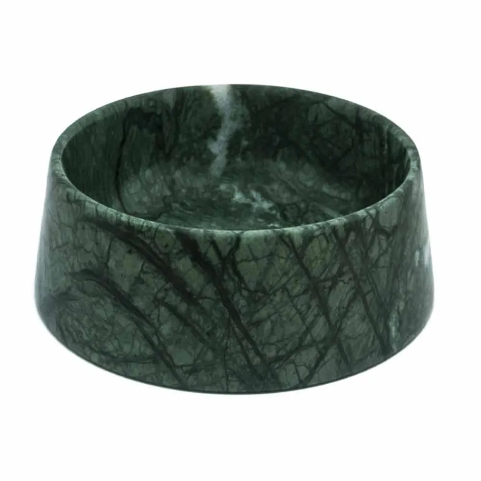 Moderner Hunde- und Katzennapf aus rosa Portugal oder grünem Guatemala-Marmor - Catt Viadurini