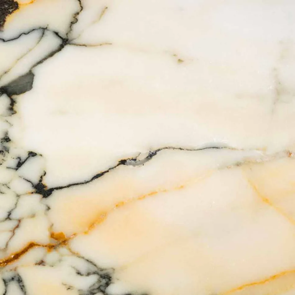 Große runde Schüssel aus Portoro oder Paonazzo Marmor Made in Italy - Glazer Viadurini