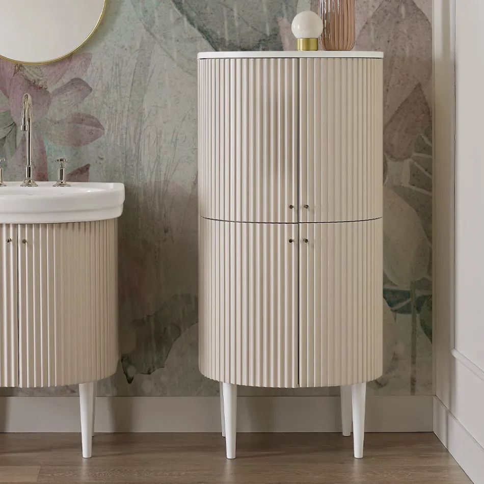 Säule mit vier Türen mit Cannetté-Verarbeitung, hergestellt in Italien – Candy Viadurini