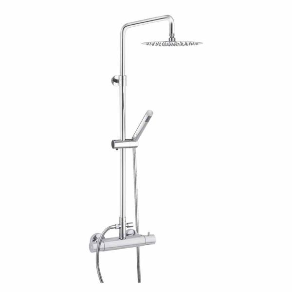 Duschsäule mit ultradünnem duschkopf aus stahl made in italy - studio