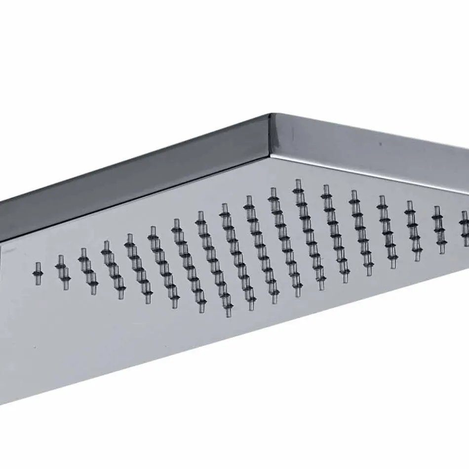 Thermostatische Wandduschsäule aus verchromtem Edelstahl Made in Italy - Pampo Viadurini