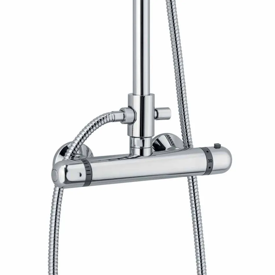 Messing-Duschsäule mit Thermostatmischer Made in Italy - Gallo Viadurini