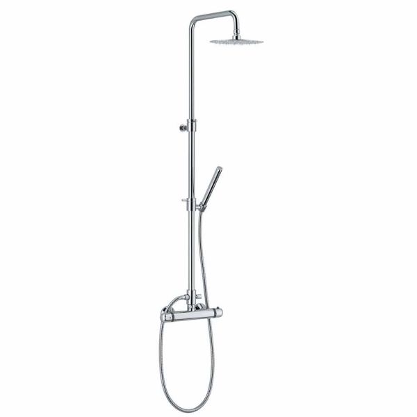 Messing-duschsäule mit thermostatmischer made in italy - gallo