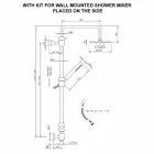 Messing-Duschsäule mit quadratischem Stahl-Duschkopf Made in Italy - Lipari Viadurini