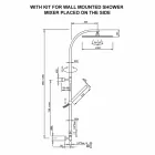 Messing-Duschsäule mit rundem Stahl-Duschkopf Made in Italy - Kennedy Viadurini