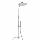 Messing-Duschsäule mit rundem Stahl-Duschkopf Made in Italy - Kennedy Viadurini