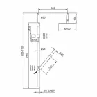 Duschsäule aus verchromtem Messing mit ultraschlankem Duschkopf Made in Italy - Primo Viadurini
