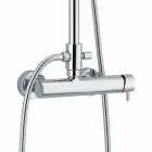 Duschsäule in quadratischem Design aus verchromtem Messing Made in Italy - Padula Viadurini