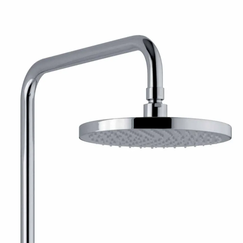 Teleskopische und verstellbare Duschsäule aus verchromtem Messing Made in Italy - Naspo Viadurini