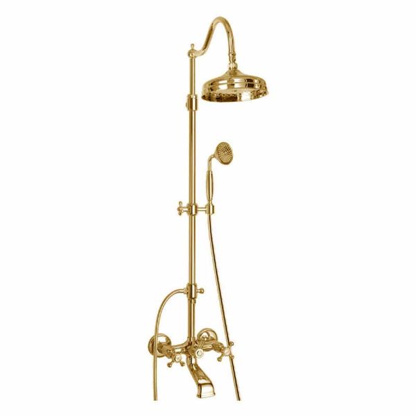 Verstellbare messing-duschsäule mit made in italy bath group - fedrio