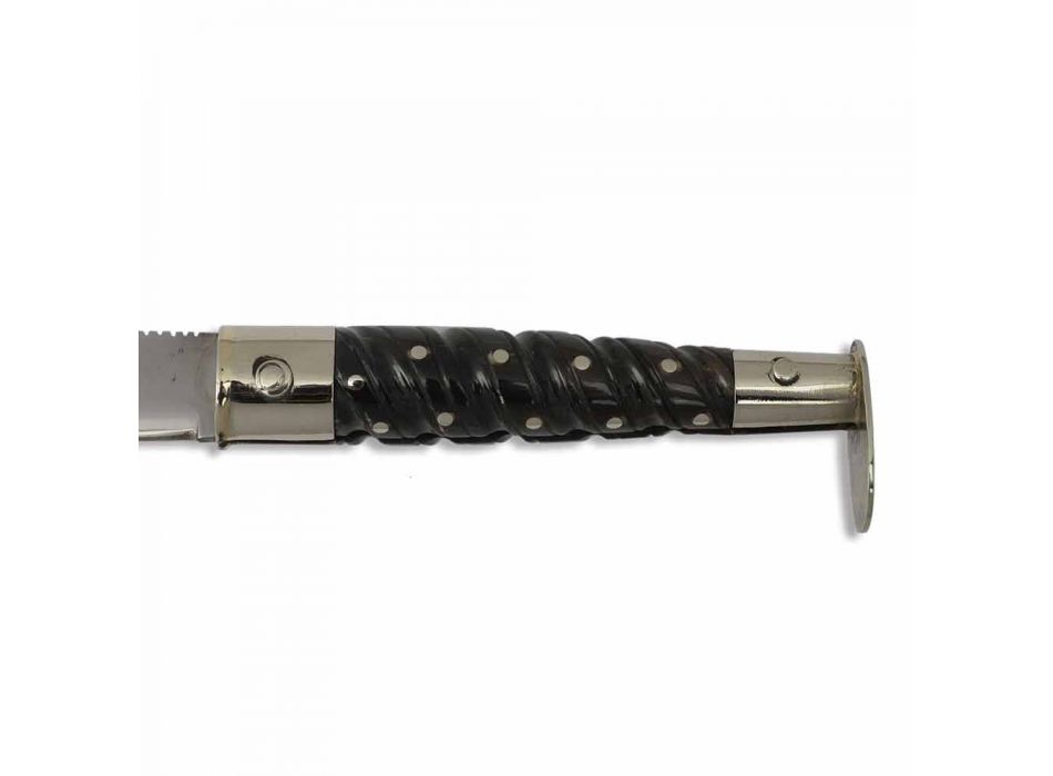Kalabresisches Torciglione-Messer mit 7,5 cm Stahlklinge Hergestellt in Italien - Bria Viadurini