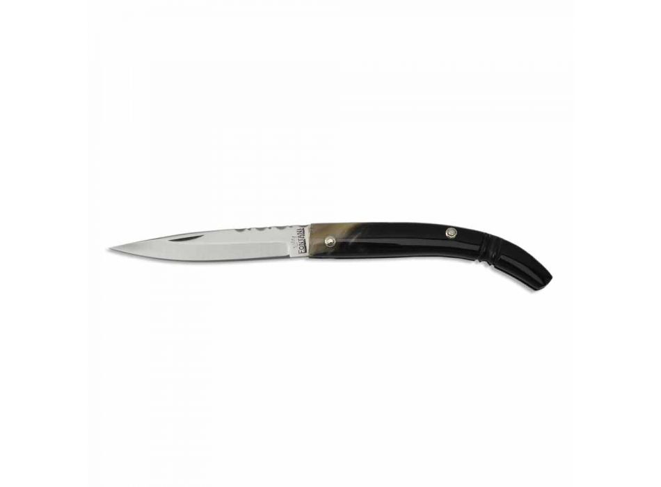 Messer mit Stahlklinge und Ochsenhorngriff Made in Italy - Gobbo